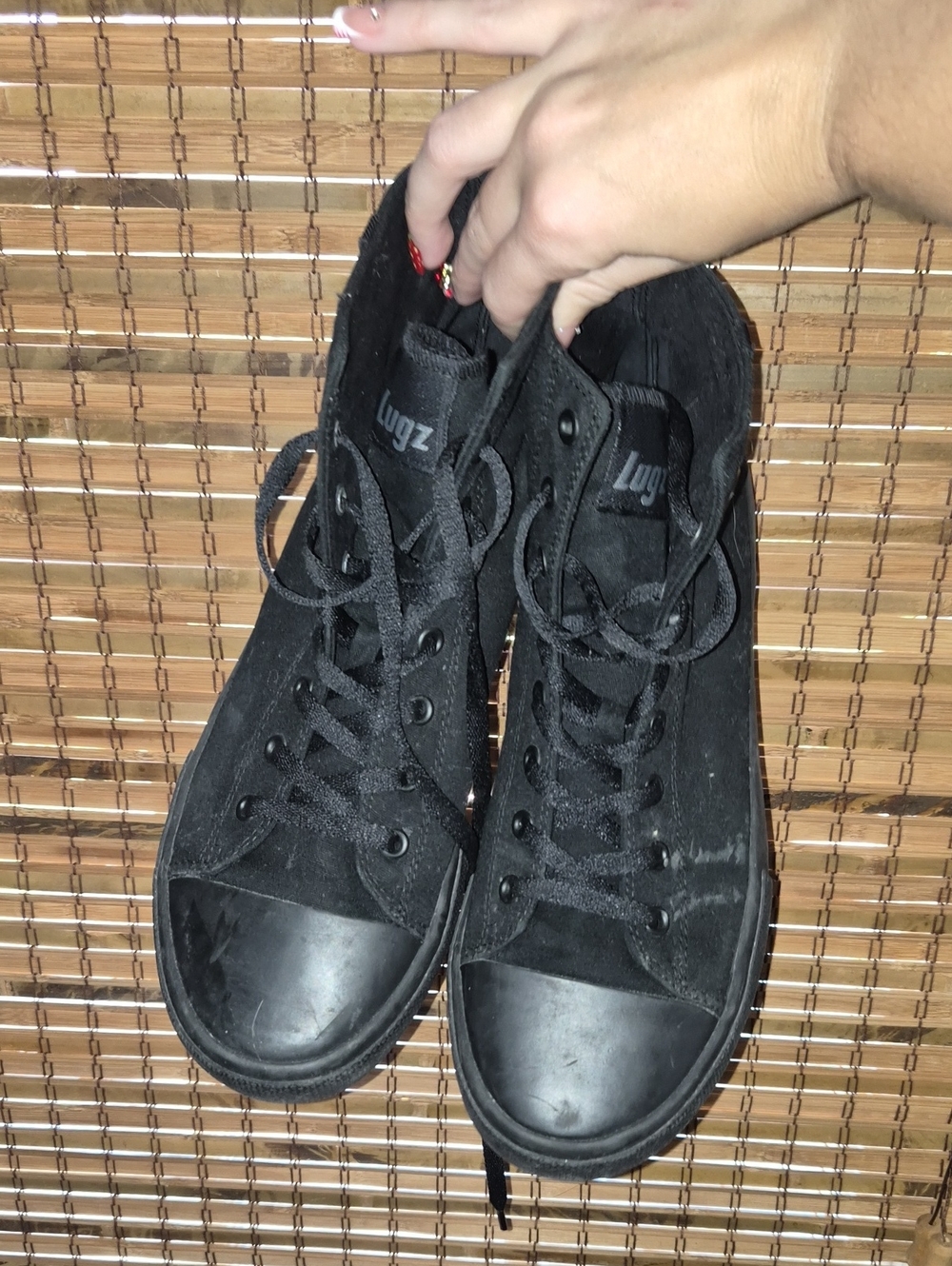 Men's Lugz Black Canvas High-Top Sneakers 9.5